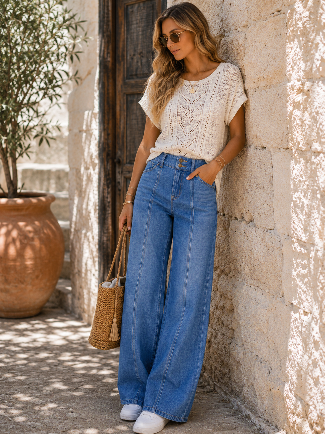 Liora Wide-Leg Denim